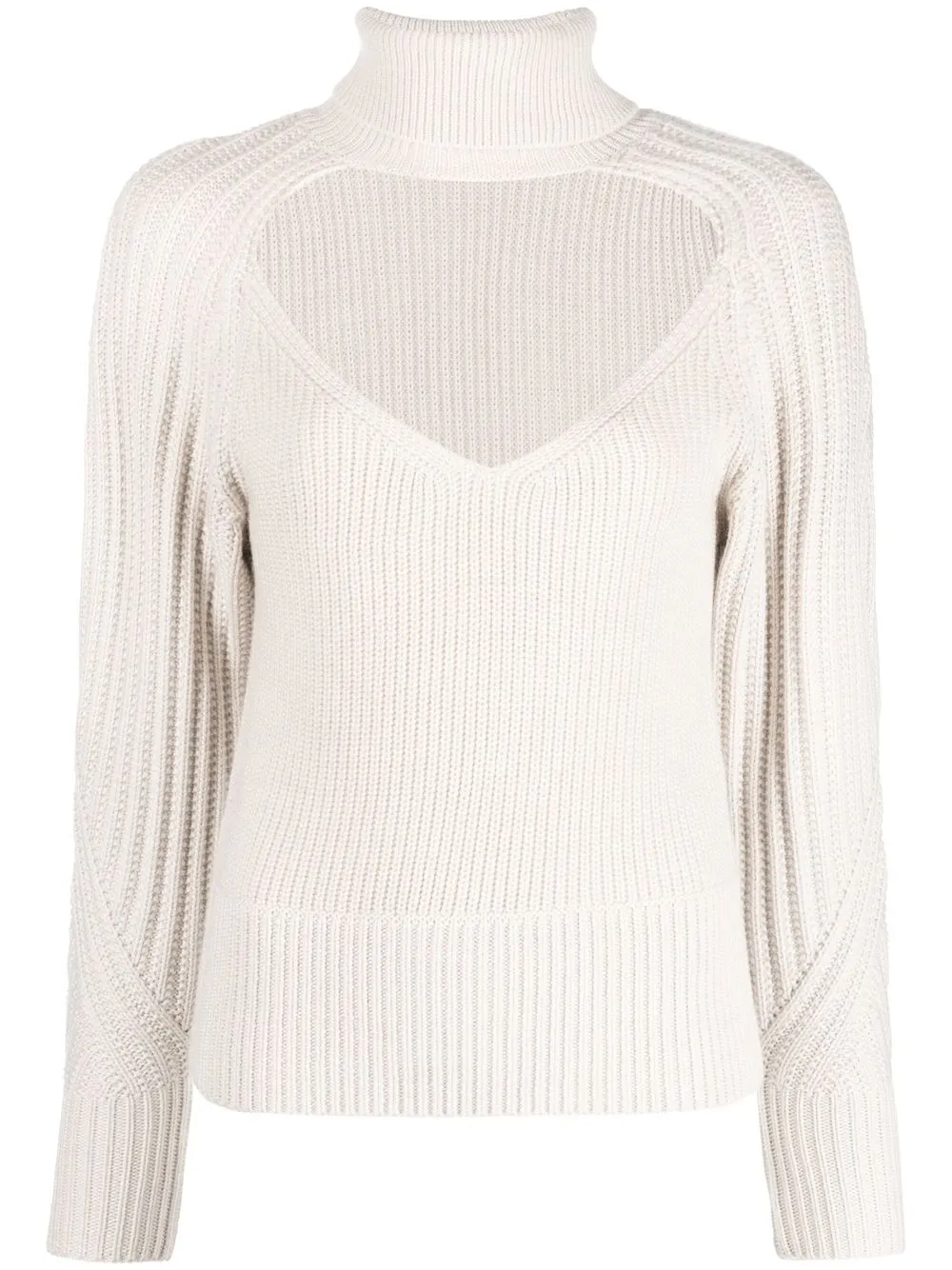 

IRO cut-out ribbed-knit jumper - Neutrals