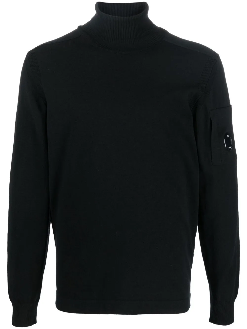 

C.P. Company Lens-detail roll-neck jumper - Black