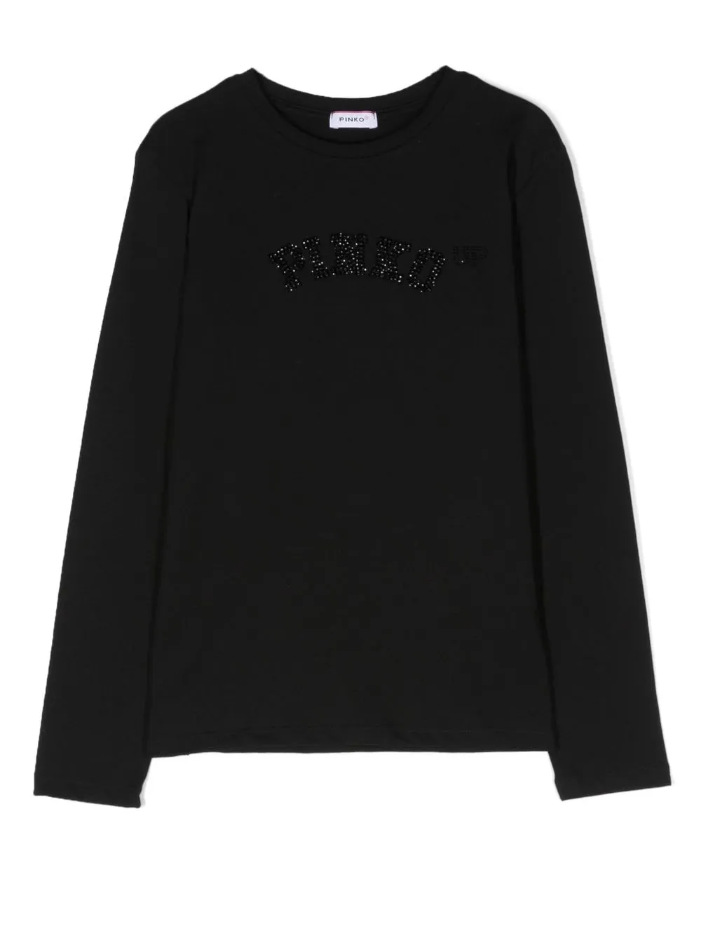 

Pinko Kids playera con aplique del logo - Negro