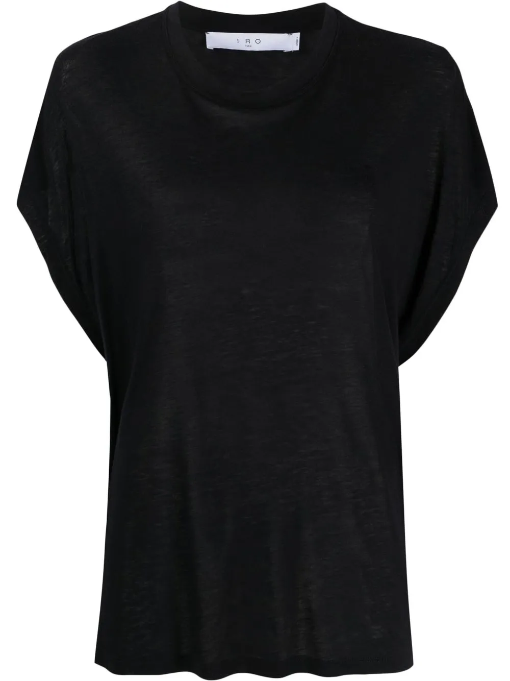 

IRO Briny draped short-sleeve T-shirt - Black