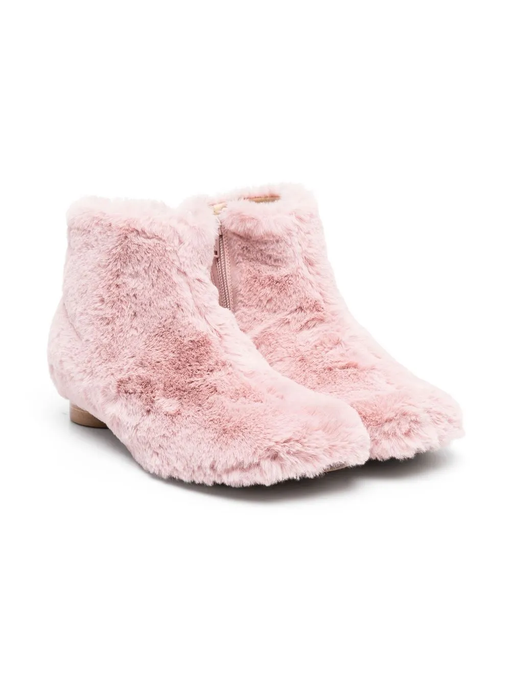 MM6 MAISON MARGIELA TEEN TABI FAUX-FUR ANKLE BOOTS