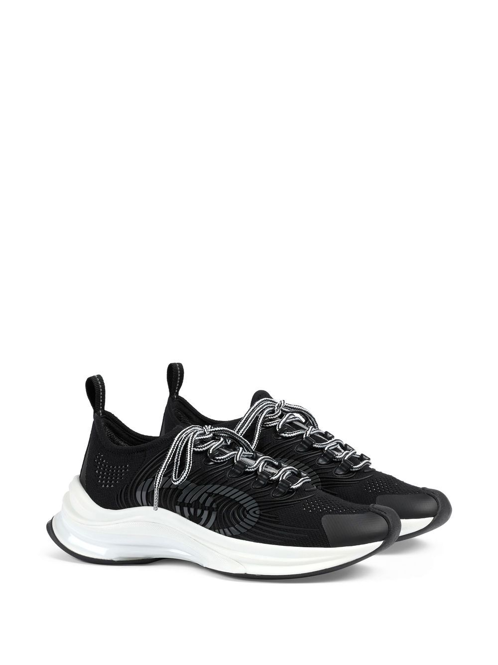 Gucci Run sneakers met mesh - Zwart