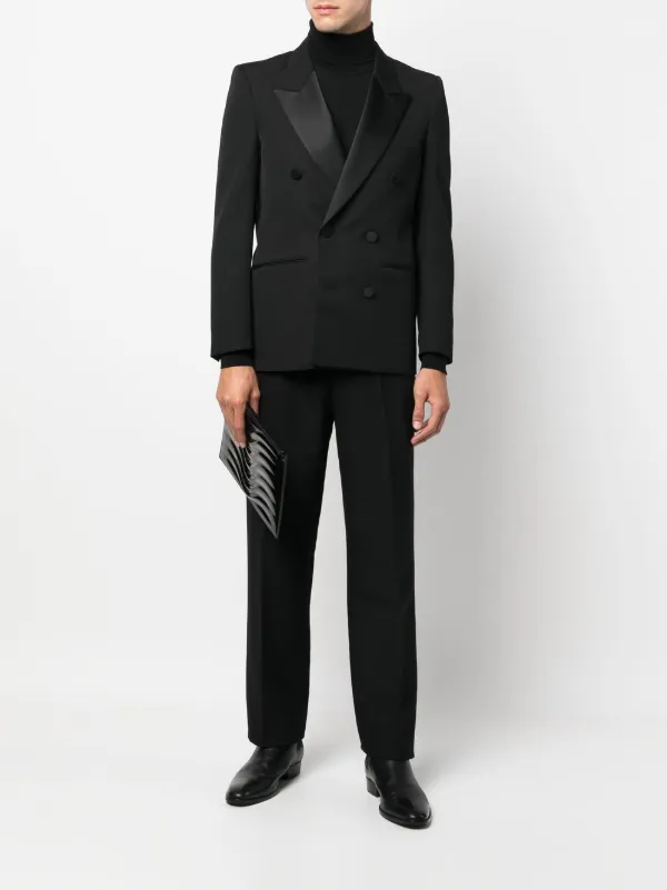 Saint Laurent テーラード ダブルジャケット | ブラック
