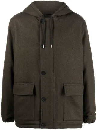 Sandro hooded wool cloth on sale coat