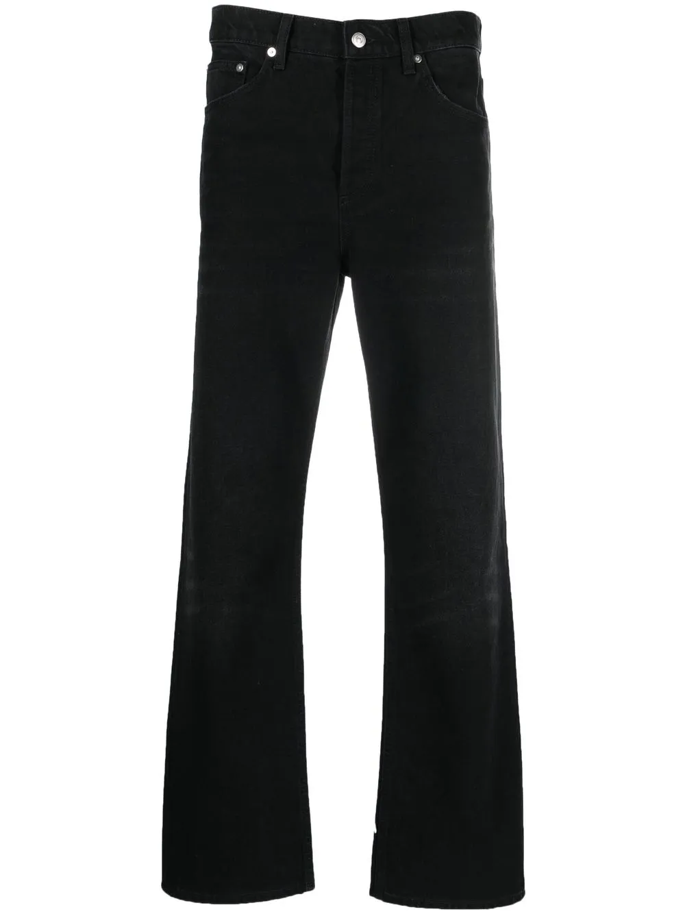 

SANDRO logo-patch straight-leg trousers - Negro