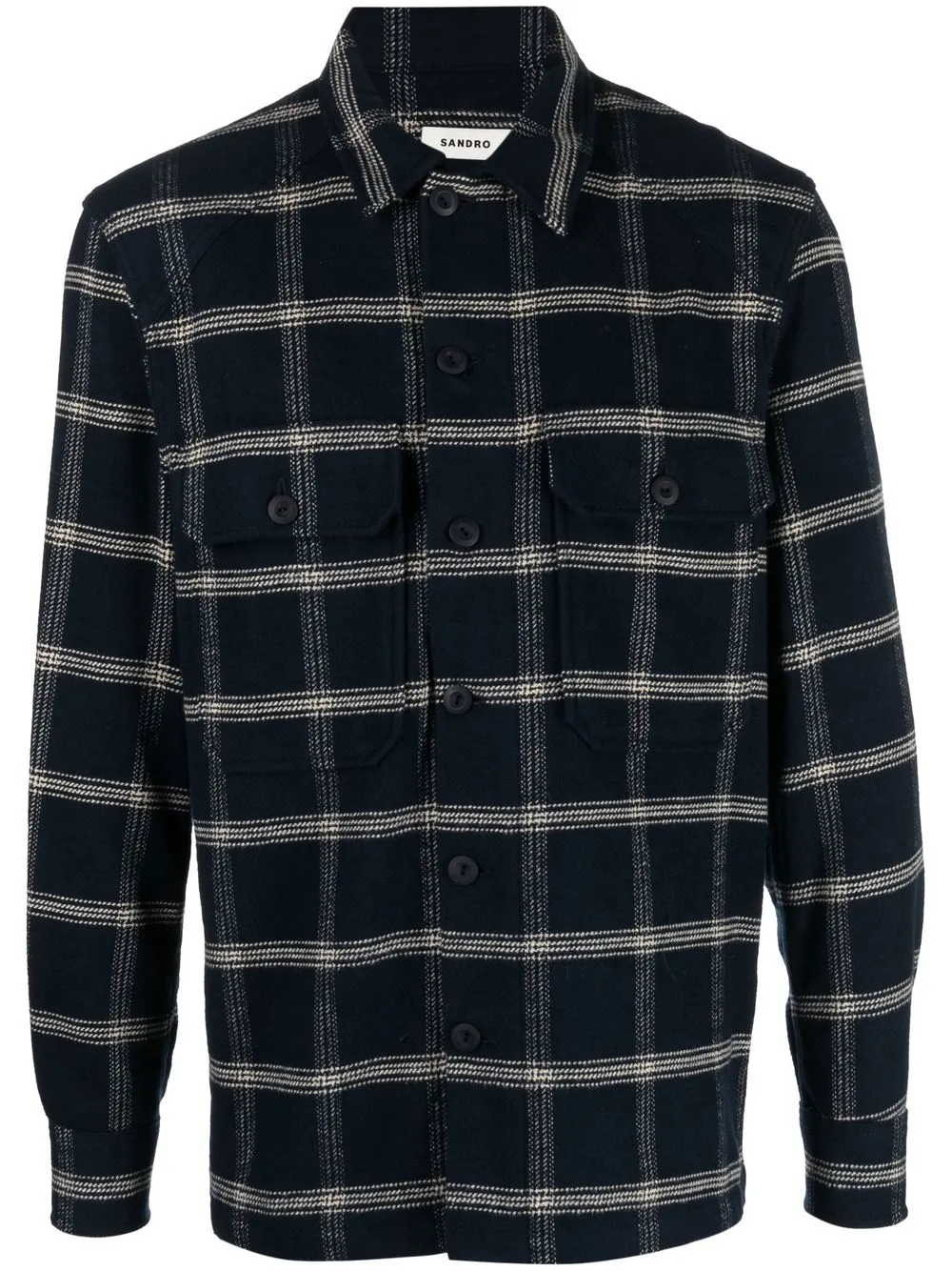 

SANDRO plaid check pattern shirt - Azul