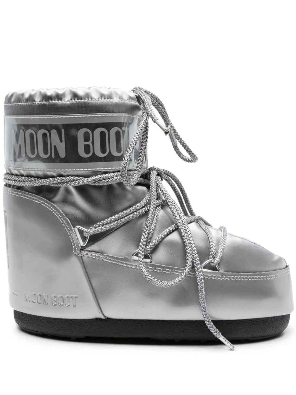 Moon Boot Icon Lace-up Boots In Silver