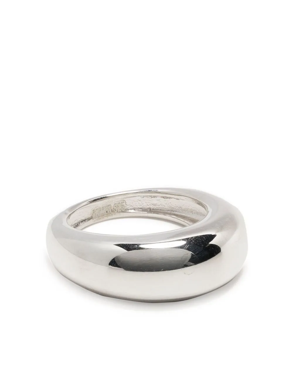 

Agmes Domed polished-effect ring - Silver