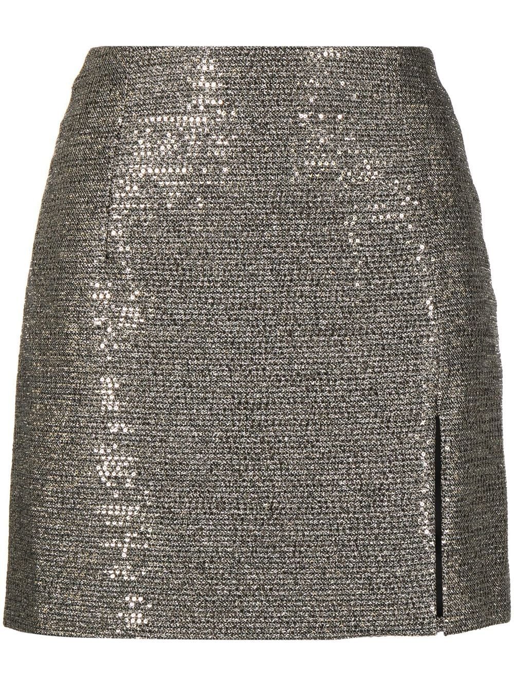Alessandra Rich metallic-effect Mini Skirt - Farfetch