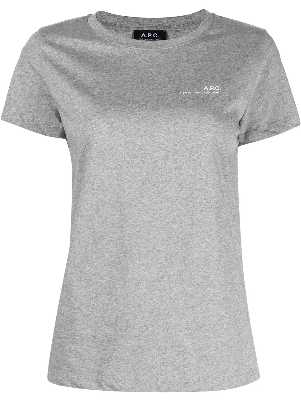 

A.P.C. logo crew-neck T-shirt - Grey