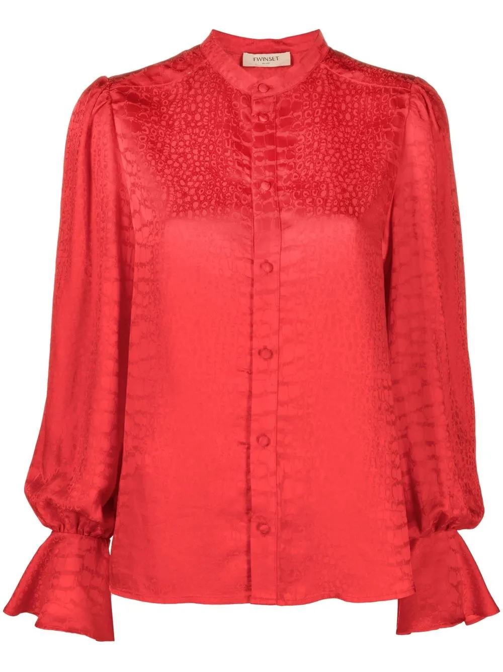 

TWINSET camisa con efecto de piel de cocodrilo - Rojo