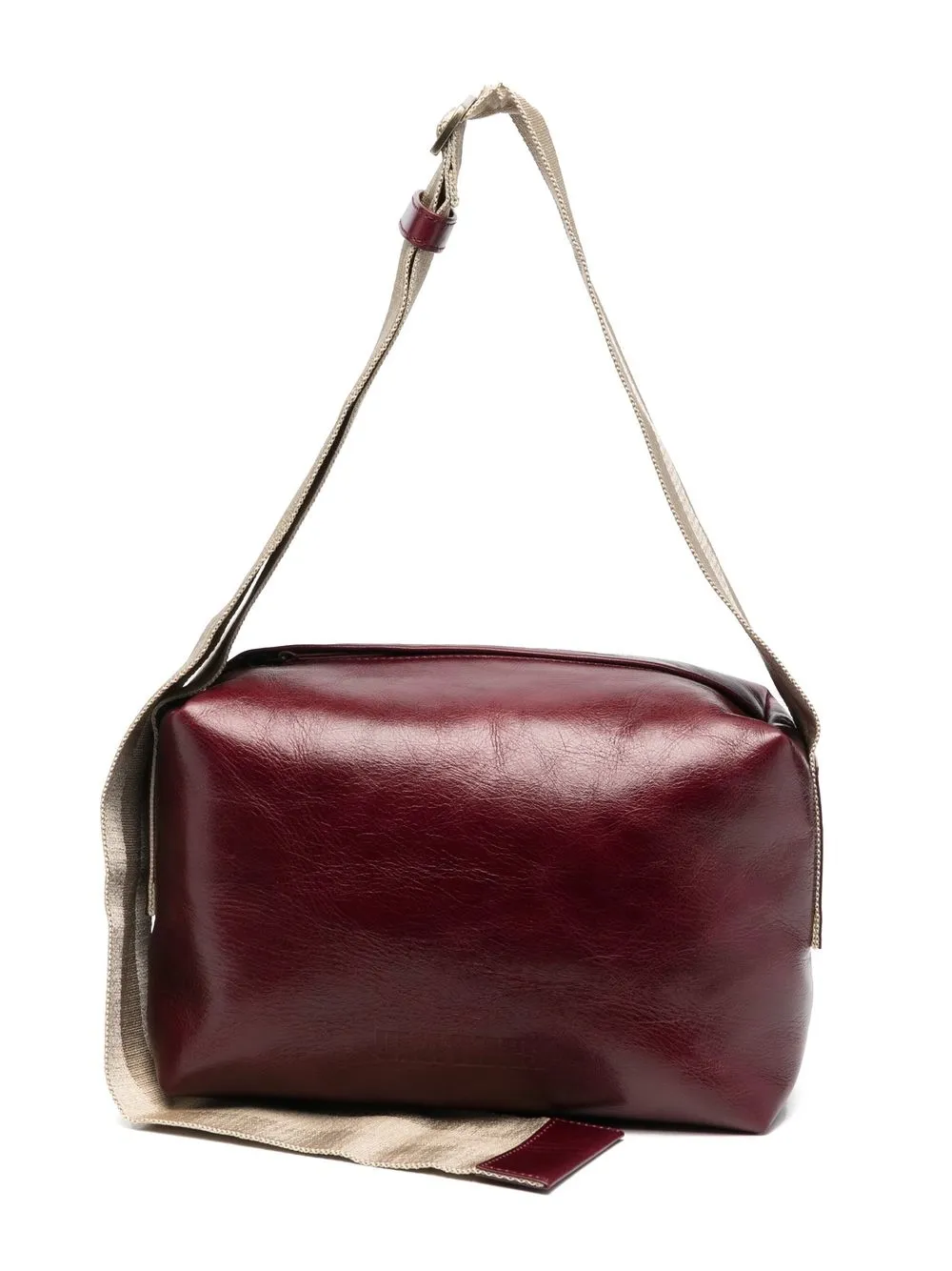 

Uma Wang bolsa de hombro con logo en relieve - Rojo