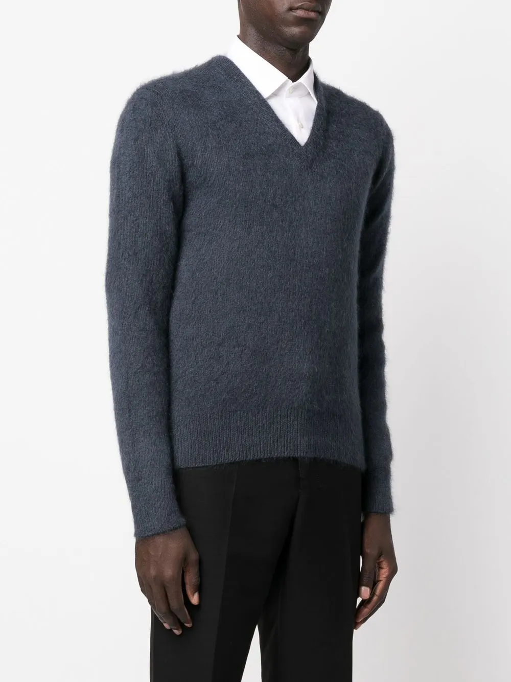  Tom Ford Strickpullover Mit V Ausschnitt   Blau 