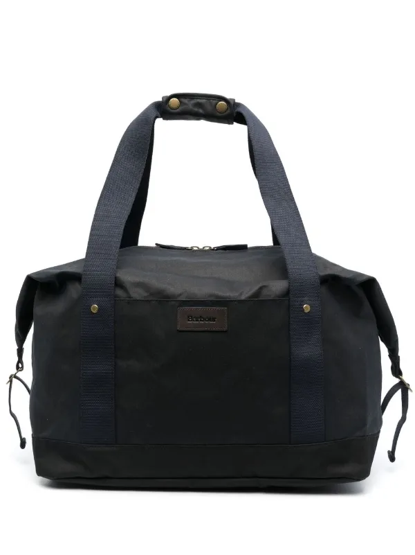 Barbour logo patch luggage tote bag men Cotton Polyester Cotton Polyester One Size Blue