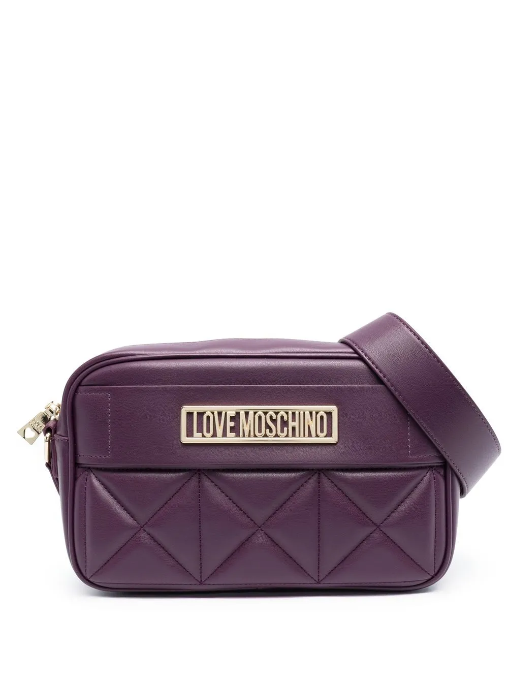 

Love Moschino bolsa de hombro capitonada - Morado