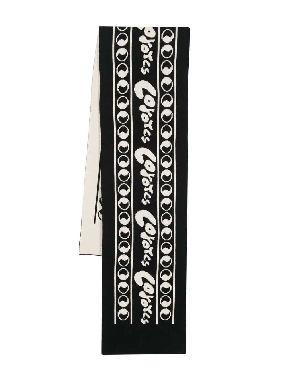 

Les Coyotes De Paris logo-print knit scarf - Black