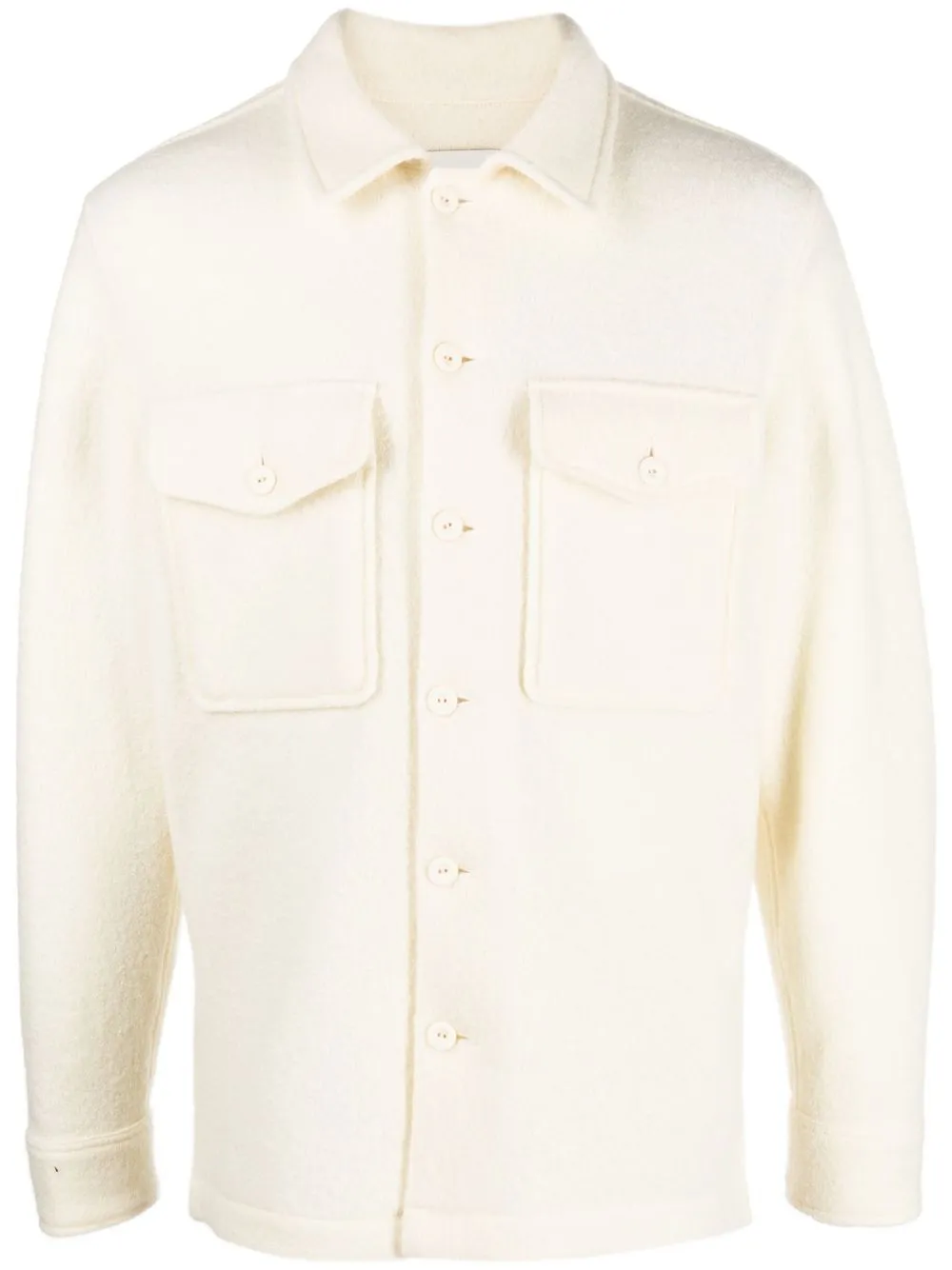 

SANDRO long-sleeved wool shirt - White