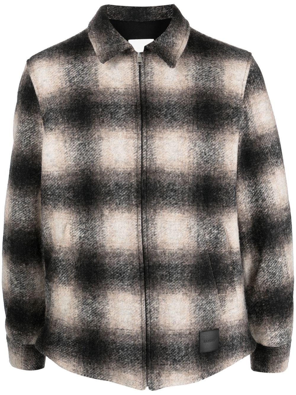 

SANDRO check-pattern shirt jacket - Neutro