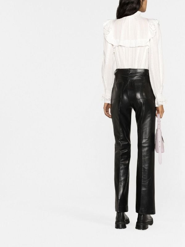 Real Leather Coord Straight Leg Trousers  Nasty Gal