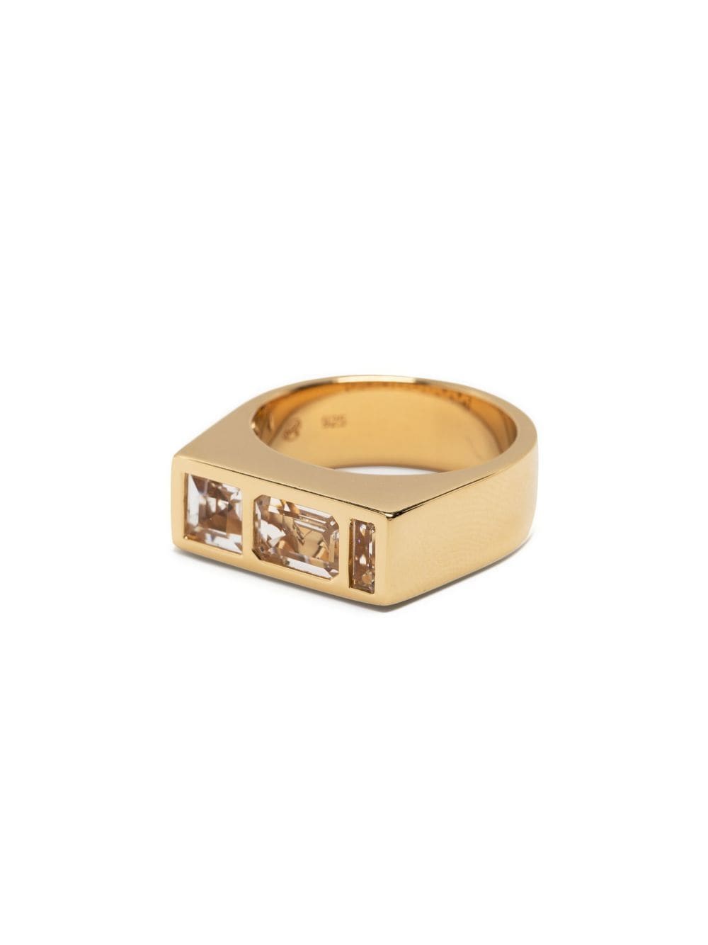 Shop Monarc Crystal Embellished Ring In Gold