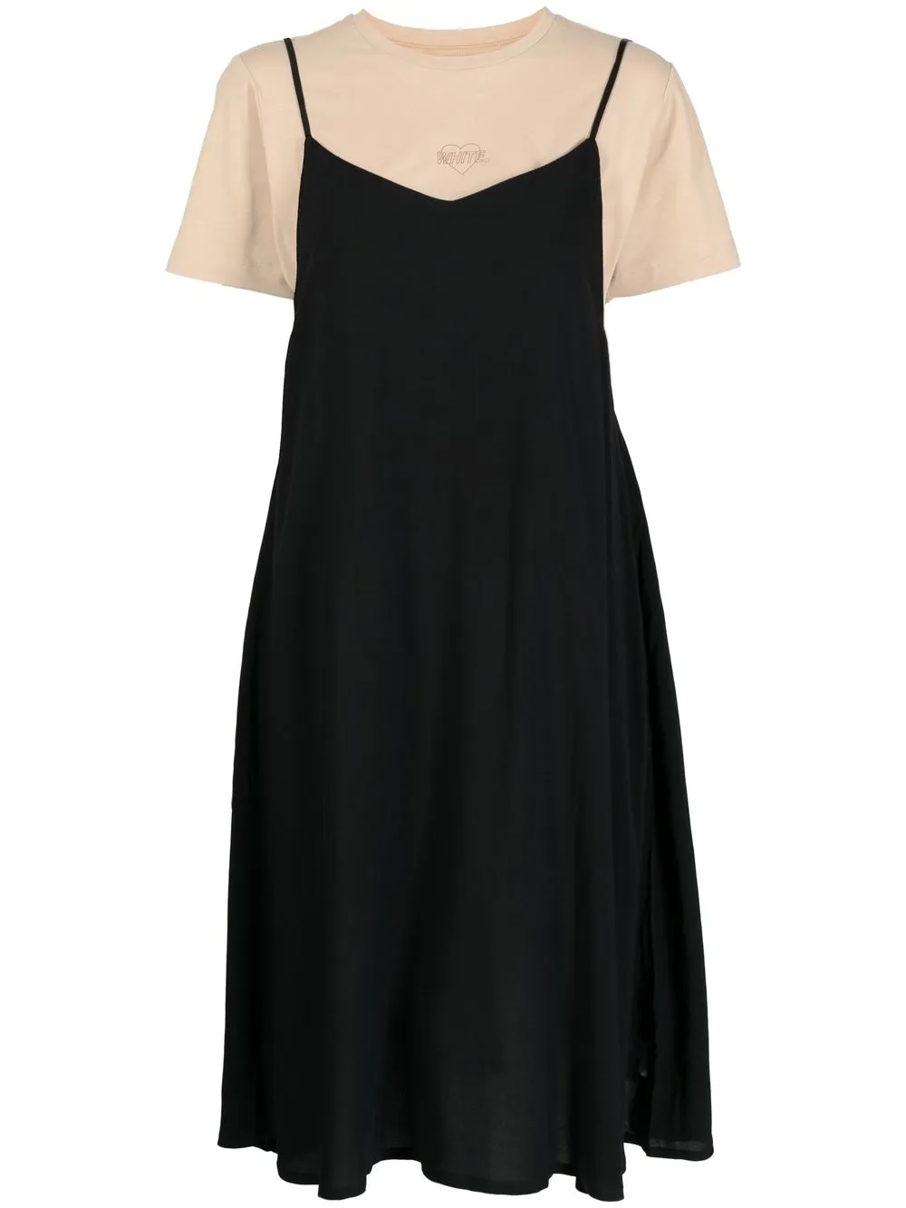 

CHOCOOLATE set de vestido midi a capas - Negro