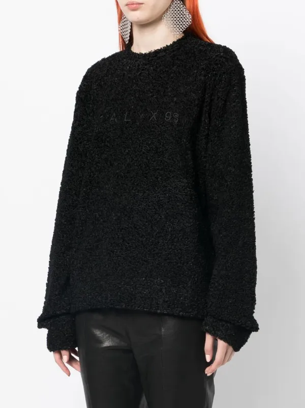 1017 ALYX 9SM crew-neck Brushed Sweatshirt | Black | FARFETCH JO