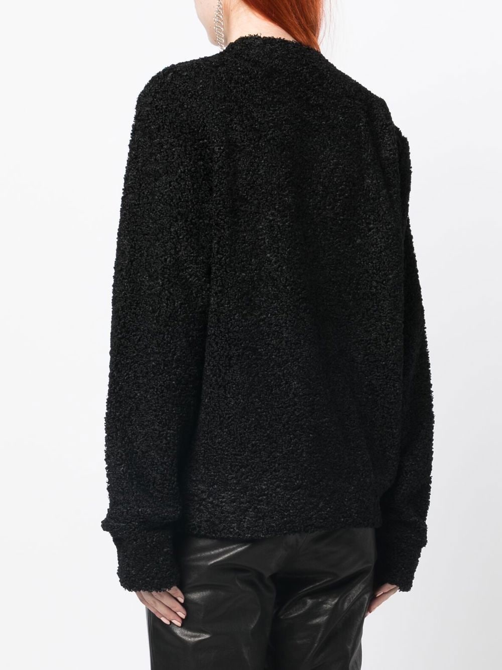 Shop Alyx Crew-neck Brushed Sweatshirt In 黑色