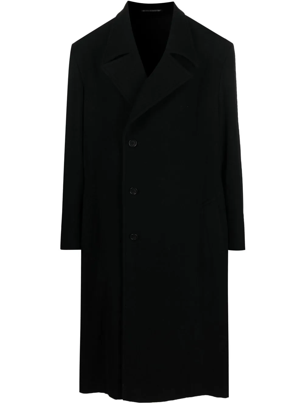 

Yohji Yamamoto single-breasted mid-length coat - Black