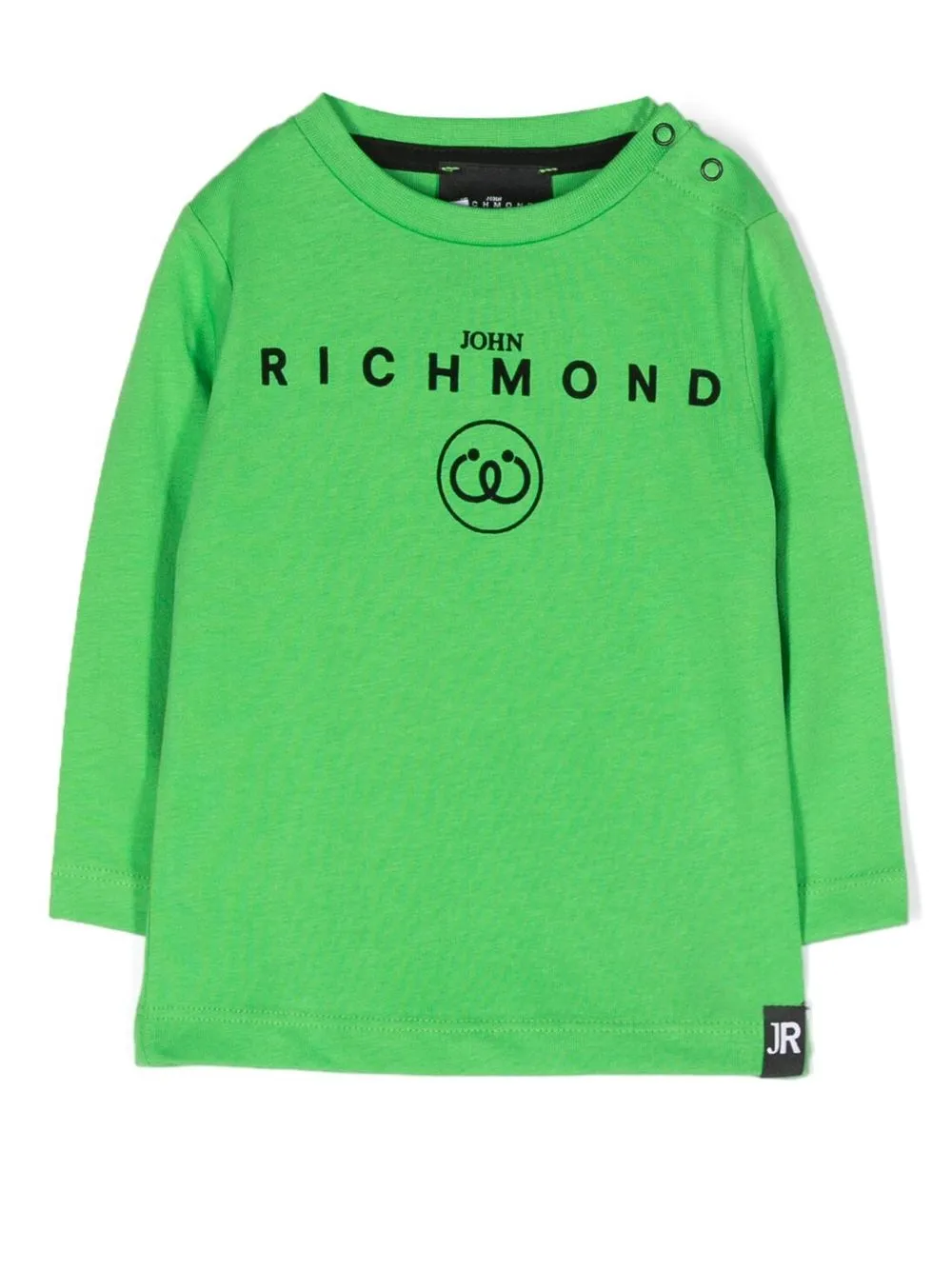 

John Richmond Junior playera con logo estampado - Verde