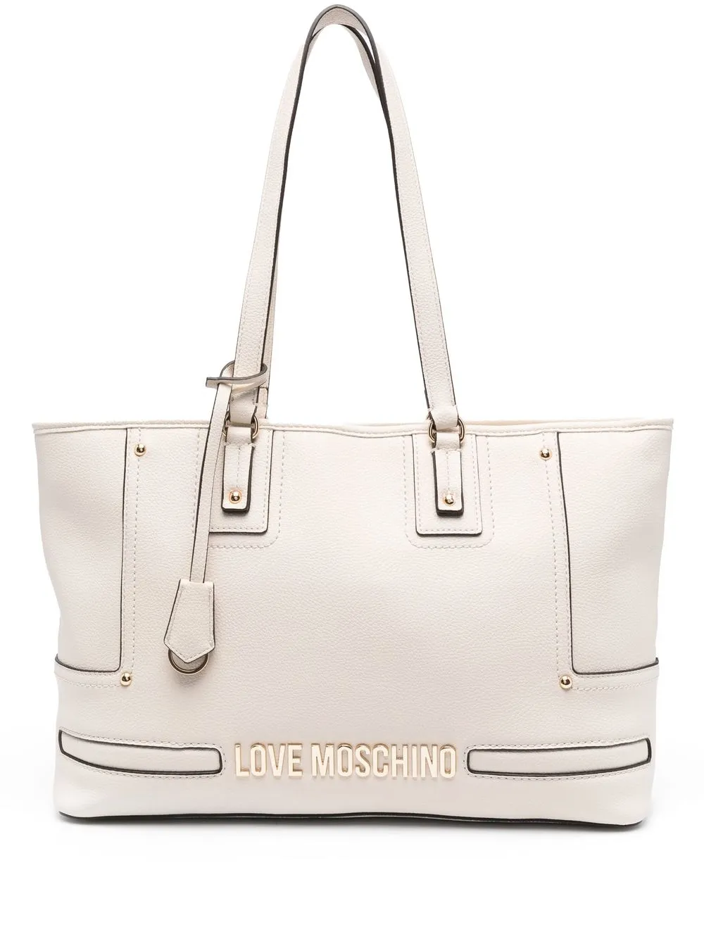 

Love Moschino logo-plaque tote bags - Neutrals