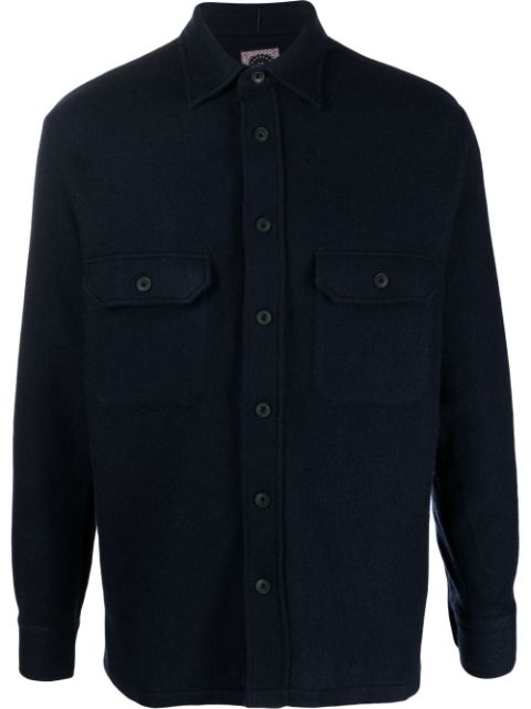 Destin - button-up wool-cashmere shirt