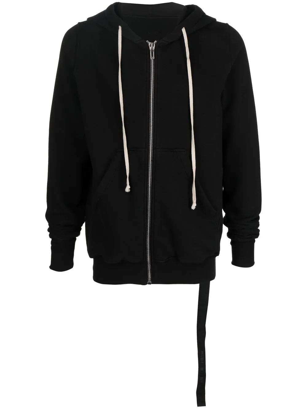 

Rick Owens DRKSHDW zip-through drawstring hoodie - Black