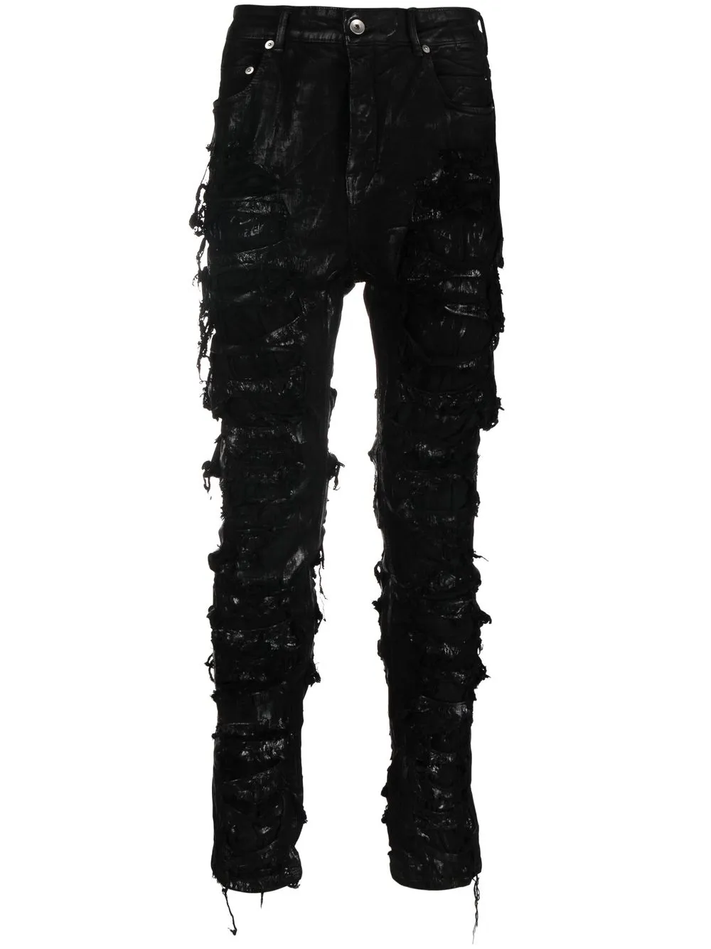 

Rick Owens DRKSHDW skinny jeans Tyrone con detalles rasgados - Negro