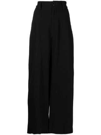 Y's high-waisted wide-leg Trousers - Farfetch
