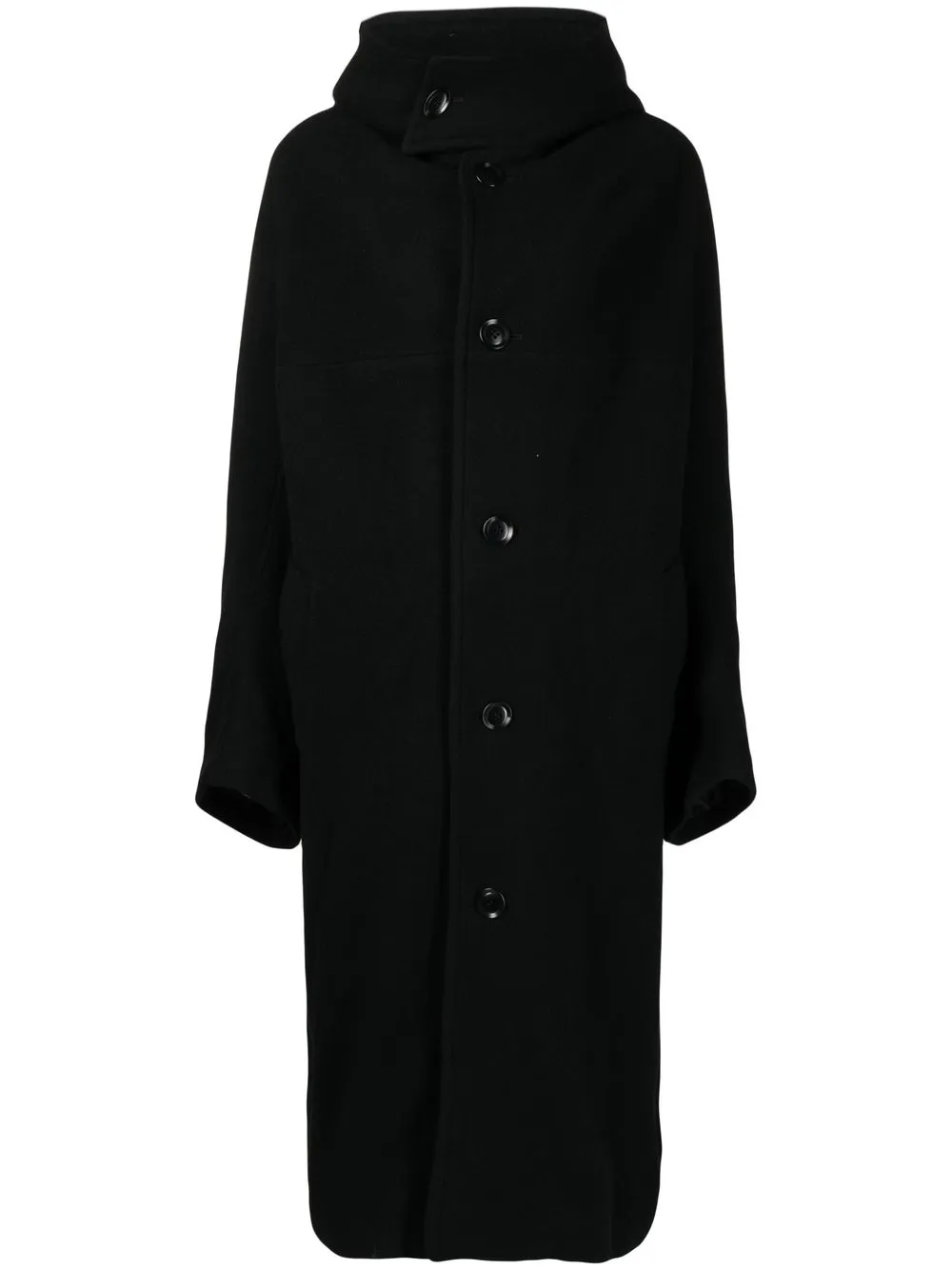 

Y's abrigo oversize con capucha - Negro