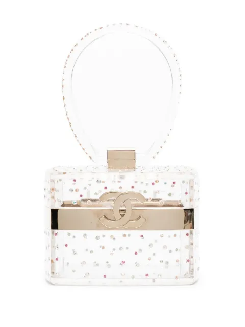 CHANEL Pre-Owned bolsa de mano mini con detalle de strass CC 2004