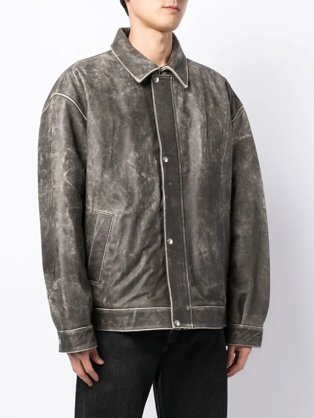 Liberal Youth Ministry logoprint Leather Jacket Farfetch