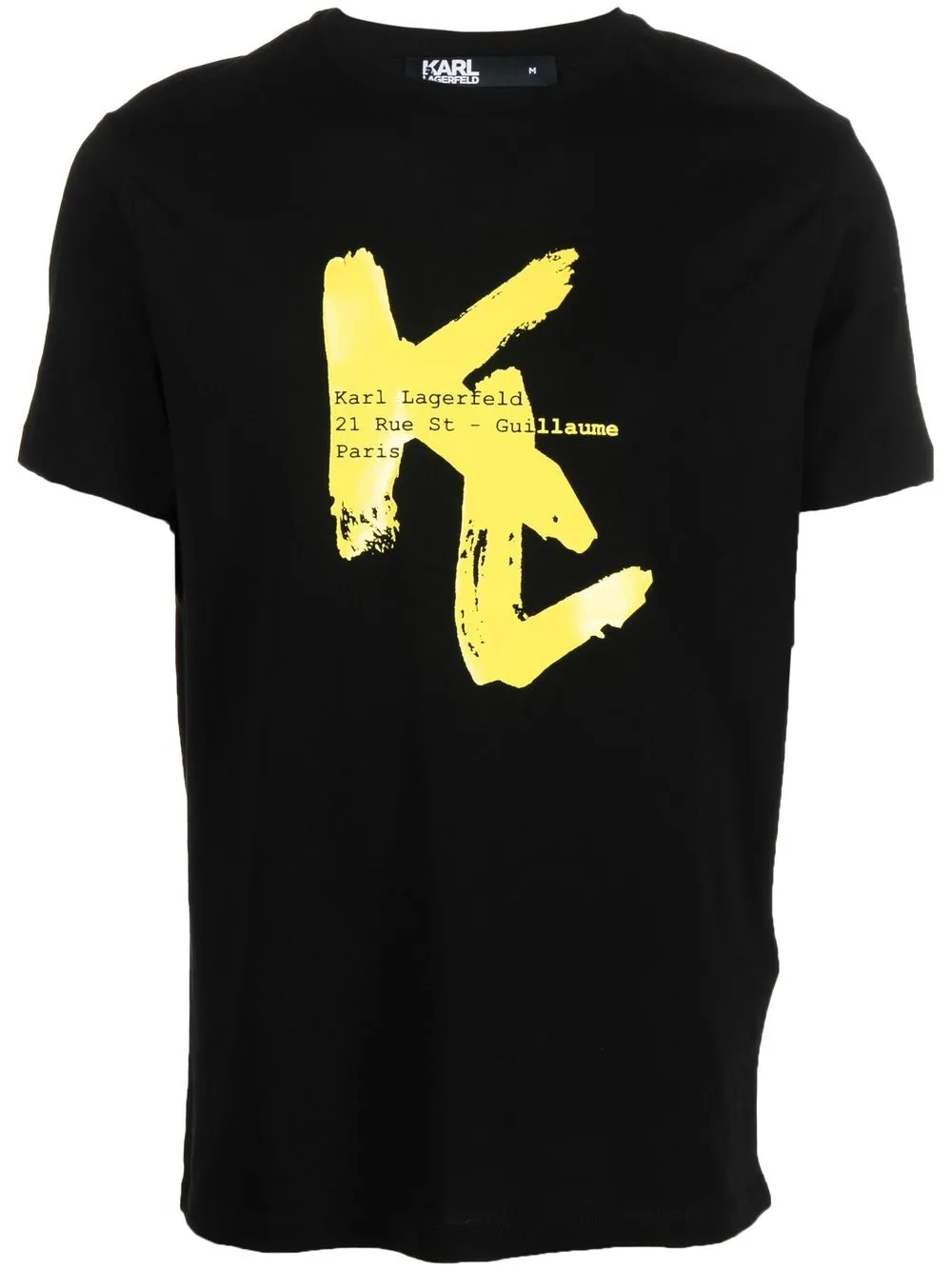 

Karl Lagerfeld playera manga corta con logo estampado - Negro