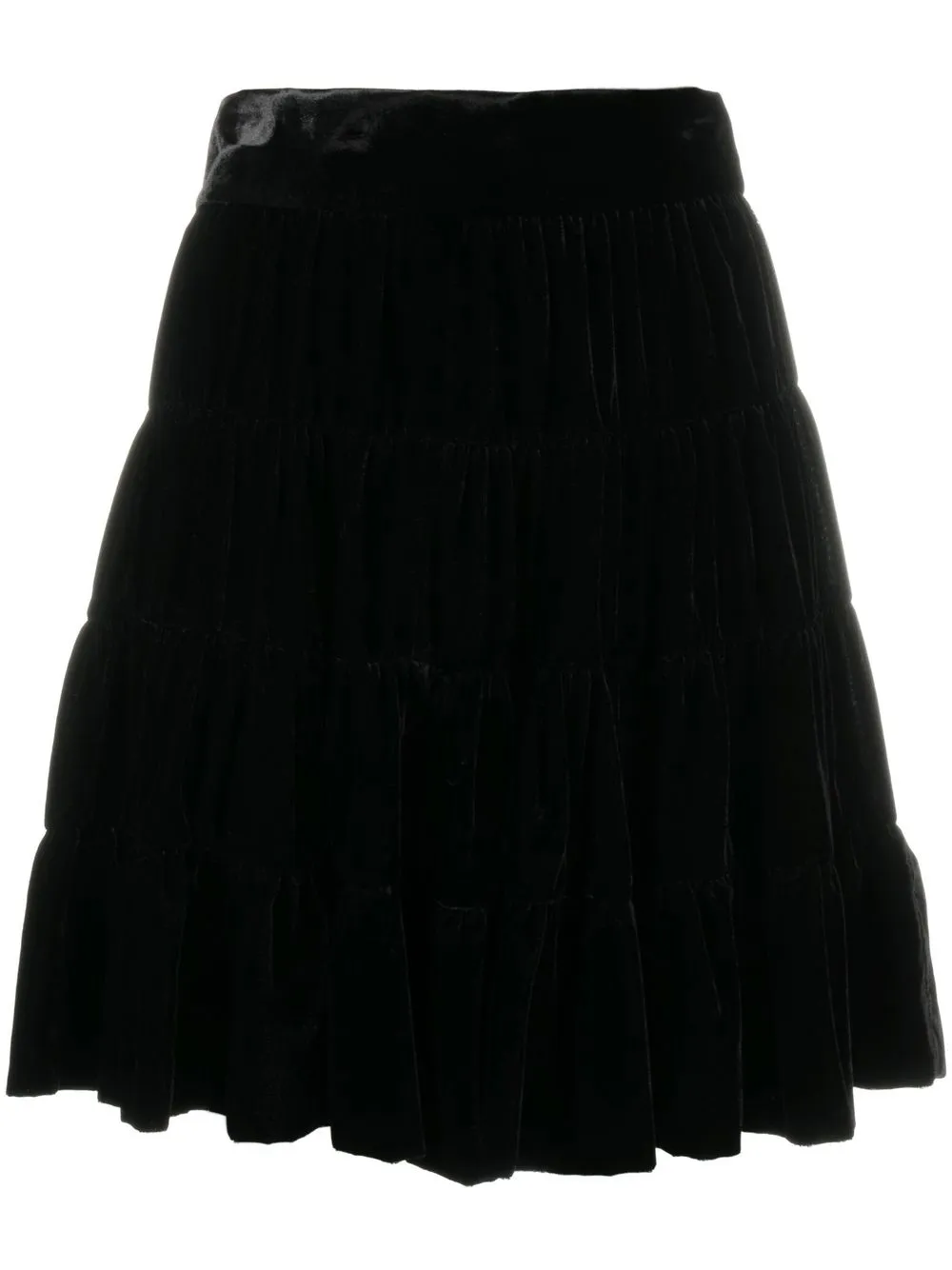 

SANDRO Fanfan velvet-effect skirt - Black