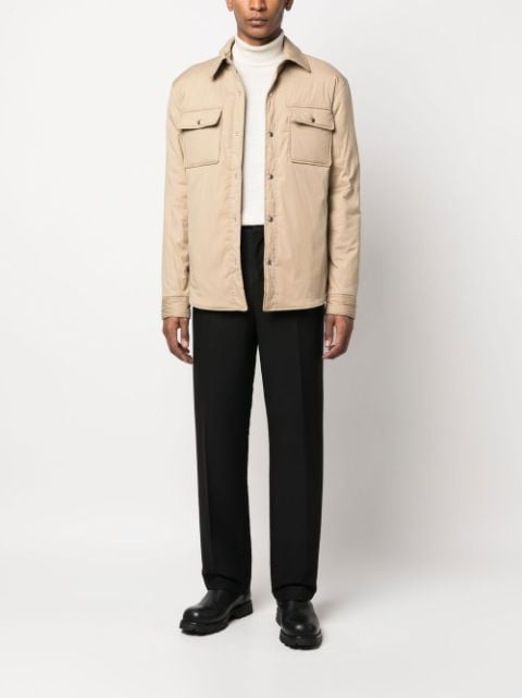 SANDRO long-sleeve Padded Shirt Jacket - Farfetch