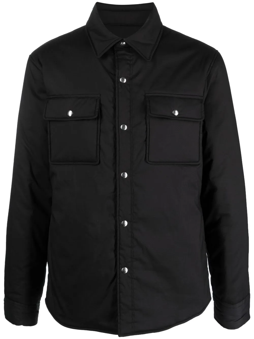 

SANDRO long-sleeve padded shirt jacket - Black