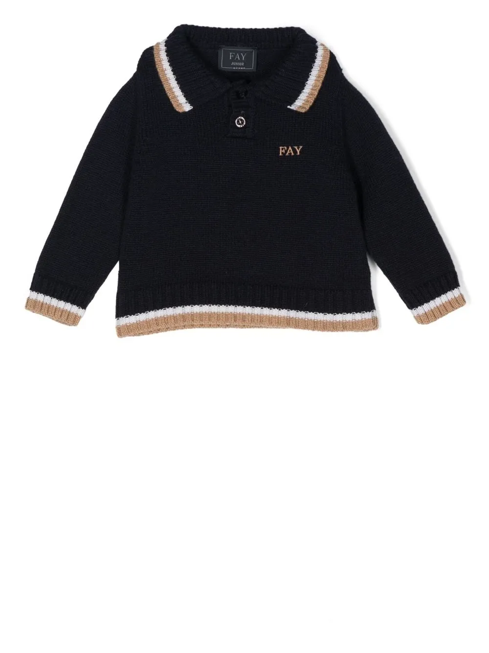 

Fay Kids button-front knitted jumper - Blue