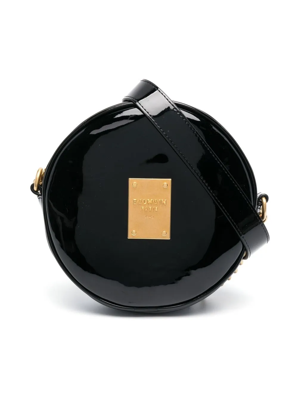 

Balmain Kids logo-plaque shoulder bag - Black