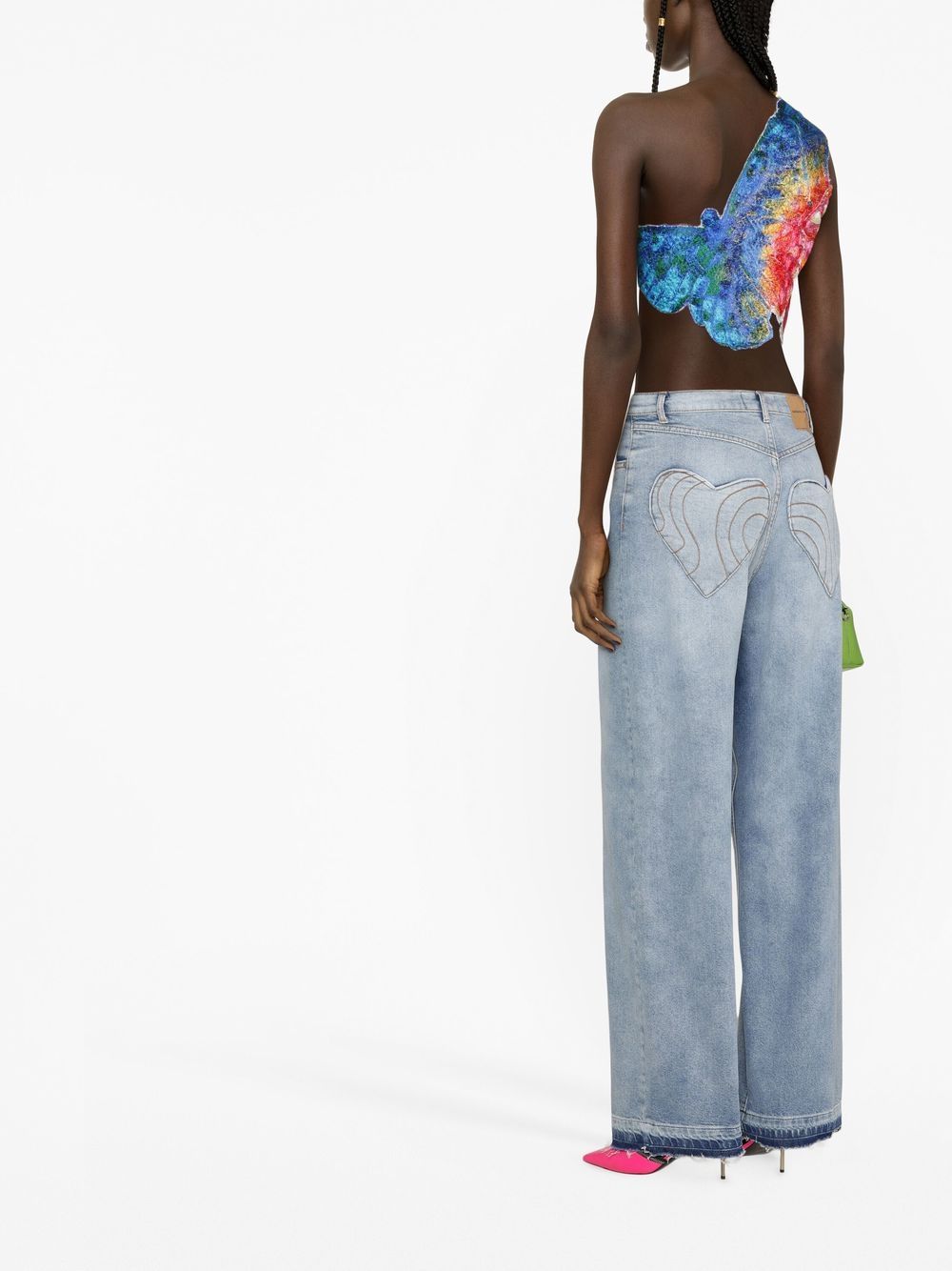 Masha Popova Embroidered Butterfly Crop Top - Farfetch