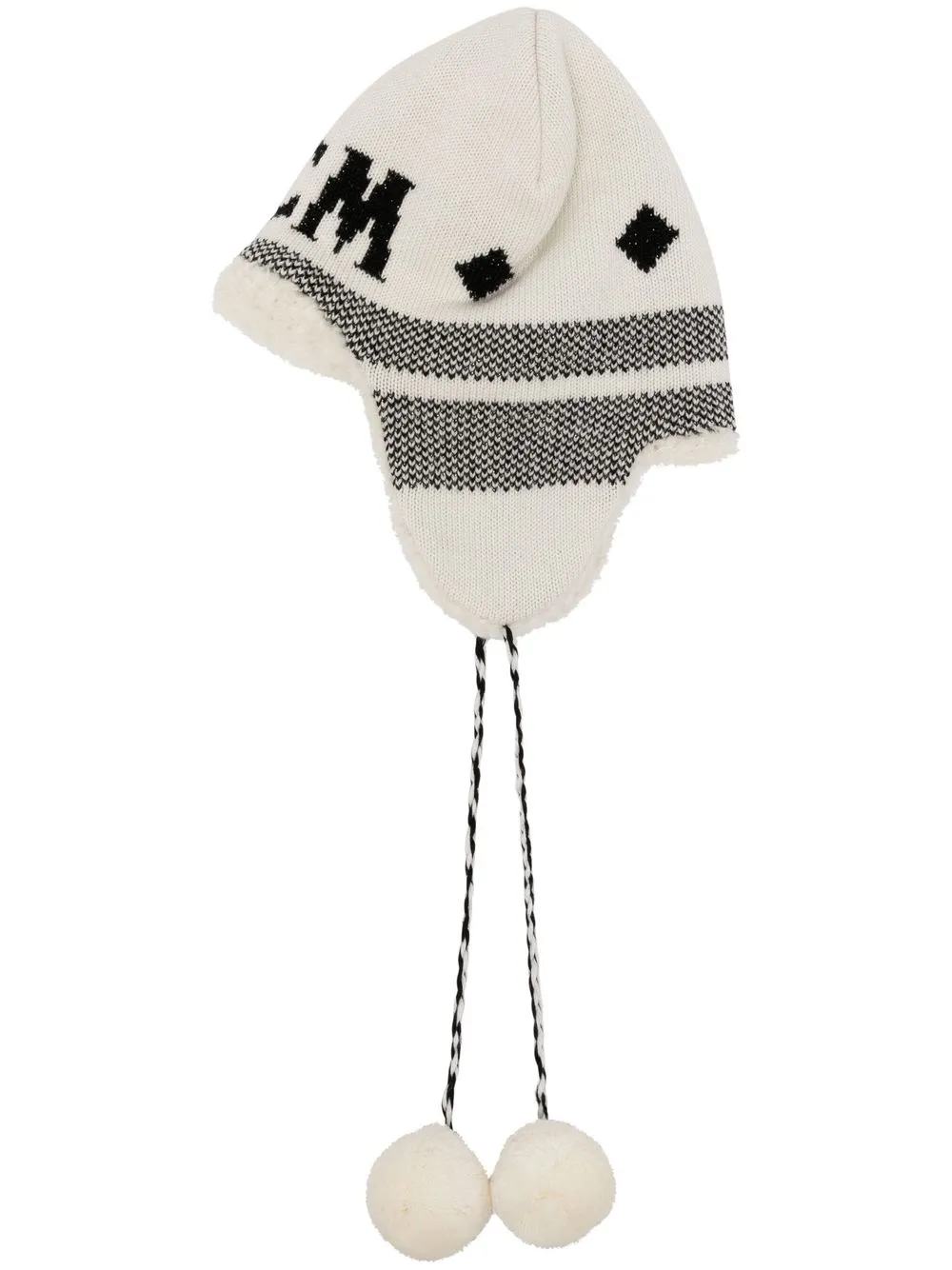 

MCM gorro con logo bordado - IVORY