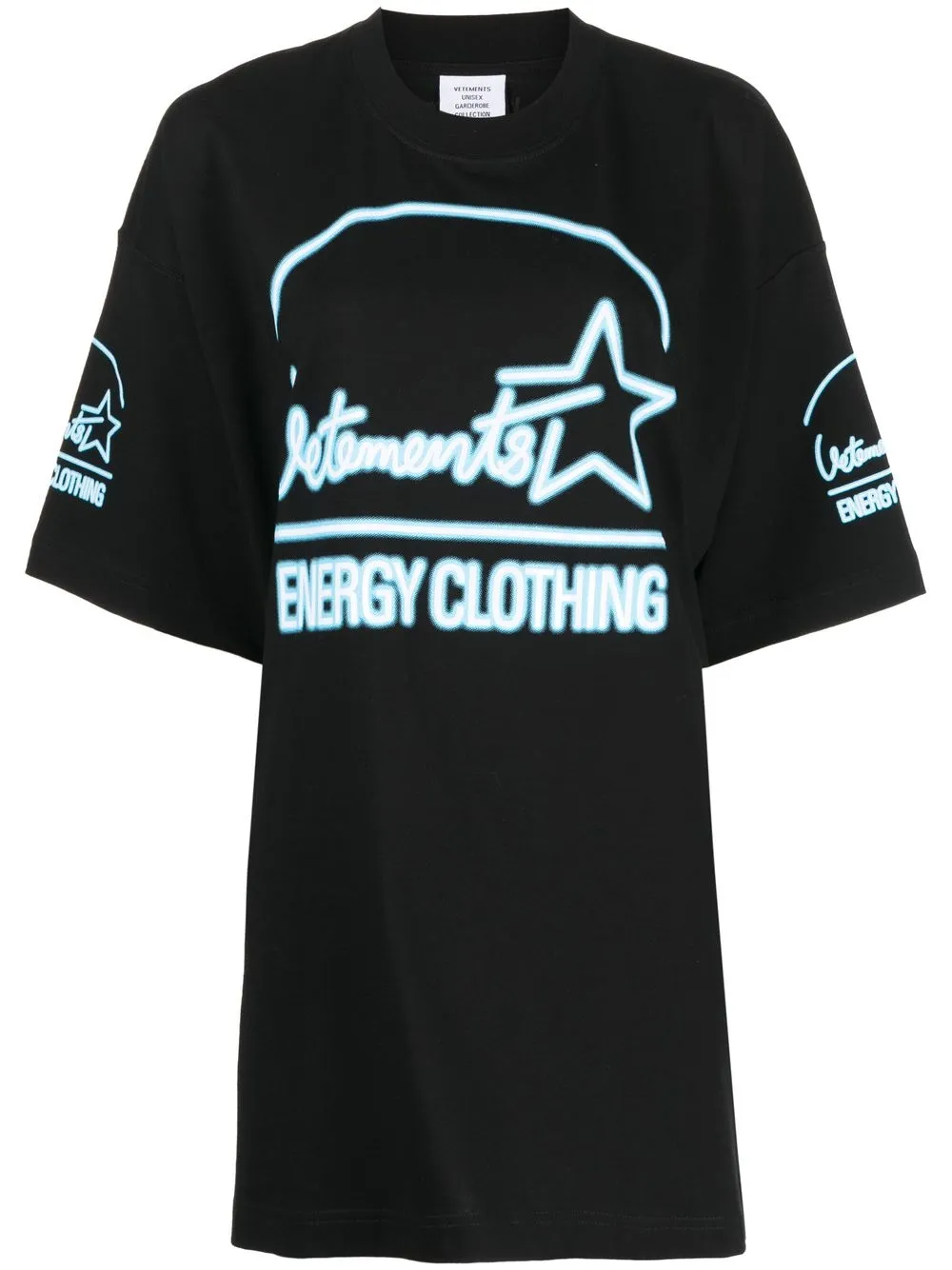 

VETEMENTS playera oversize con logo estampado - Negro