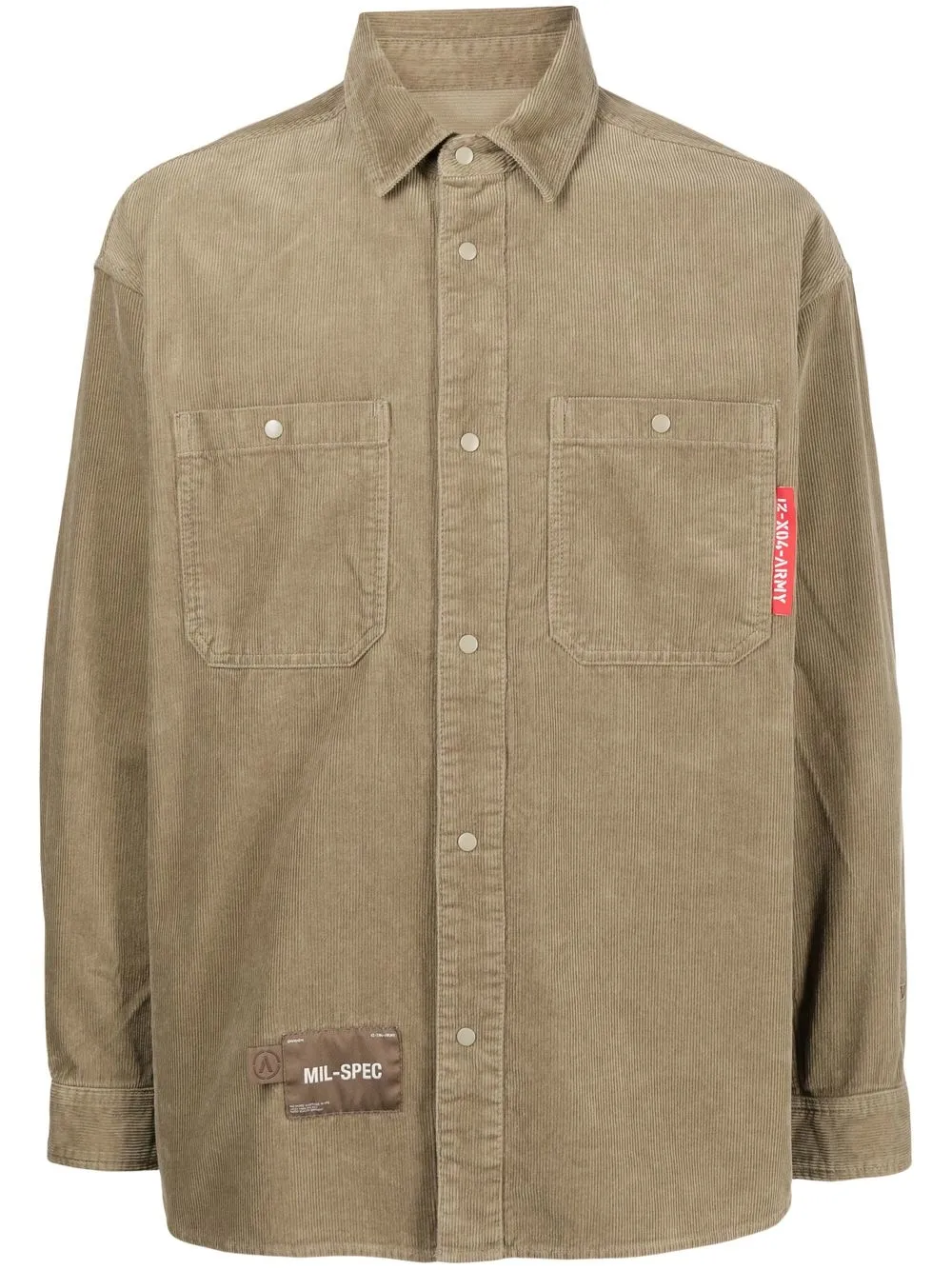 

izzue corduroy button-up shirt - Brown