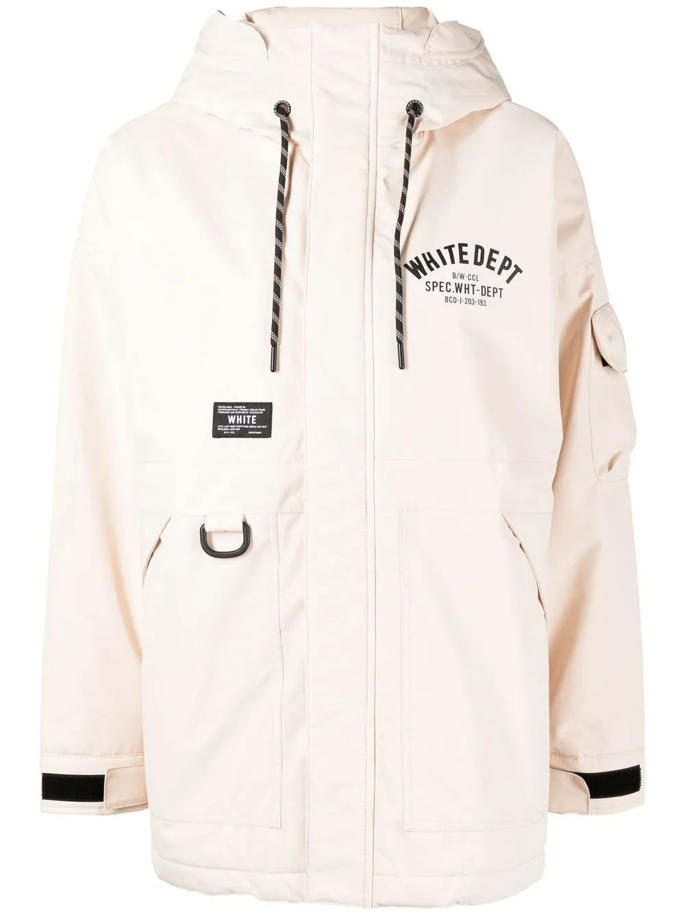 

CHOCOOLATE chamarra con cordones y logo estampado - Blanco