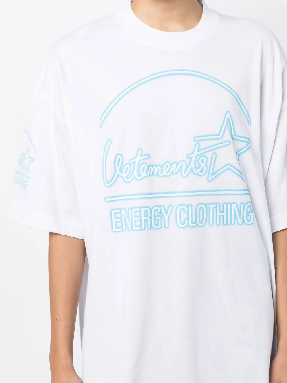 Shop Vetements Energy Graphic-print T-shirt In Weiss