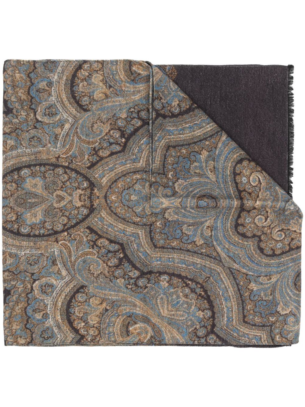 

Kiton paisley-jacquard silk scarf - Black